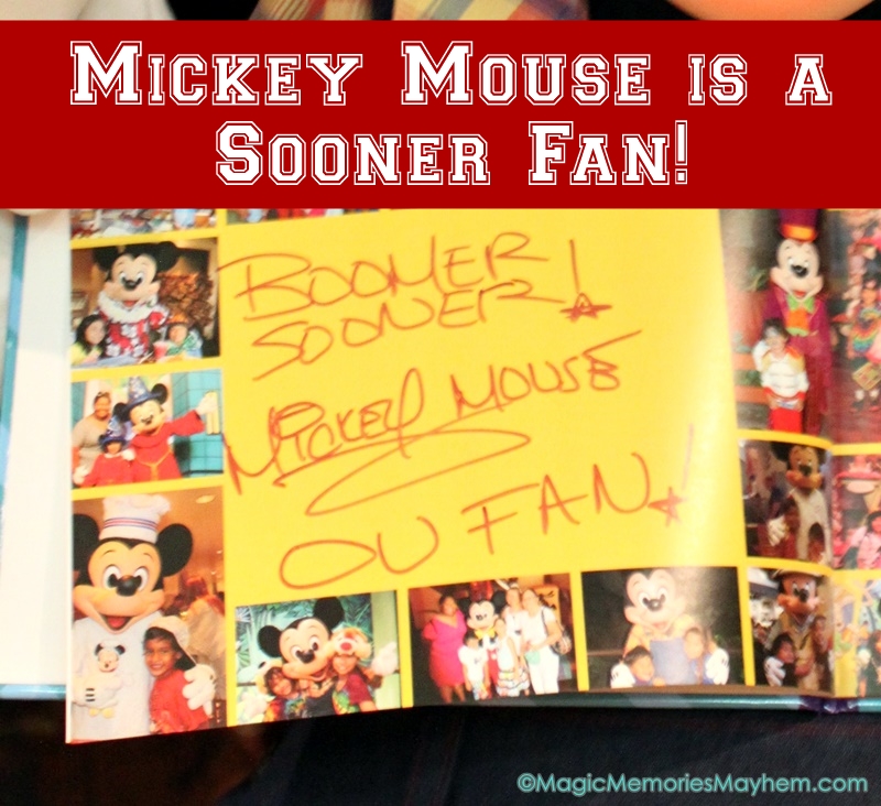 Mickey Mouse loves the Sooners!