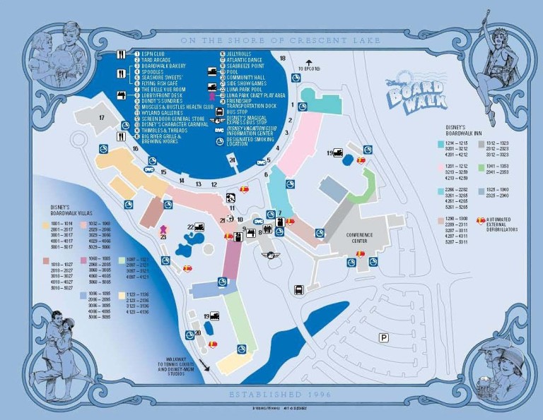 Disney's Boardwalk Inn Map - Magic, Memories, Mayhem