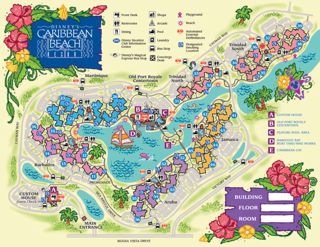 Caribbean Beach Resort Map - Magic, Memories, Mayhem