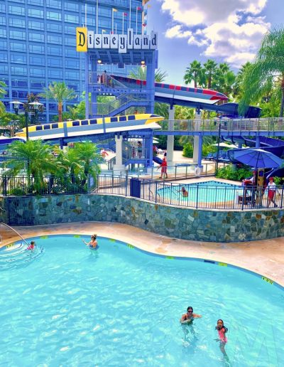 The Disneyland Hotel Pool with Magic, Memories, Mayhem