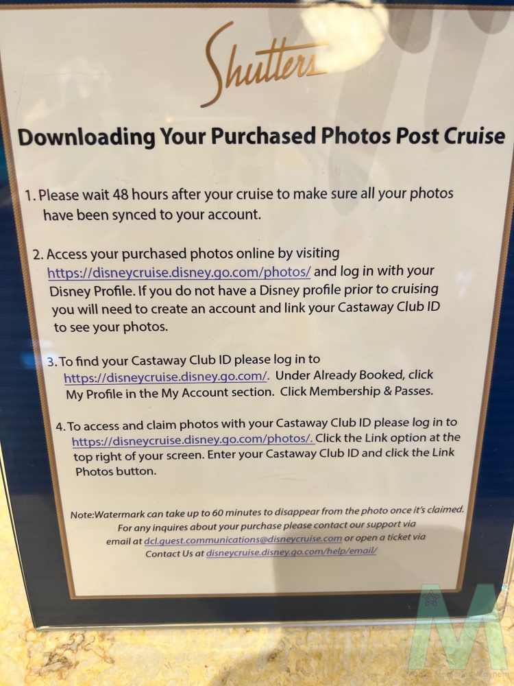 Shutters Disney Cruise Line Photo Package