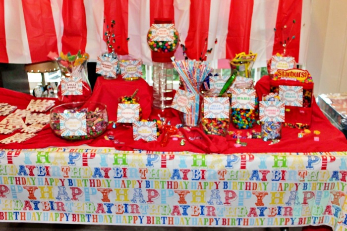 Birthday Carnival Candy Buffet